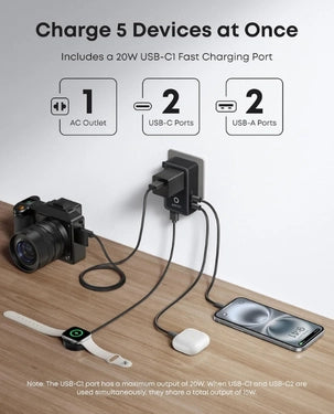 Anker 5 In 1 Travel Adapter - Travel Charger